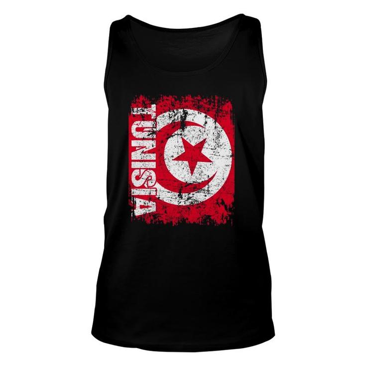 Tunisia Flag Vintage Distressed Tunisia  Unisex Tank Top