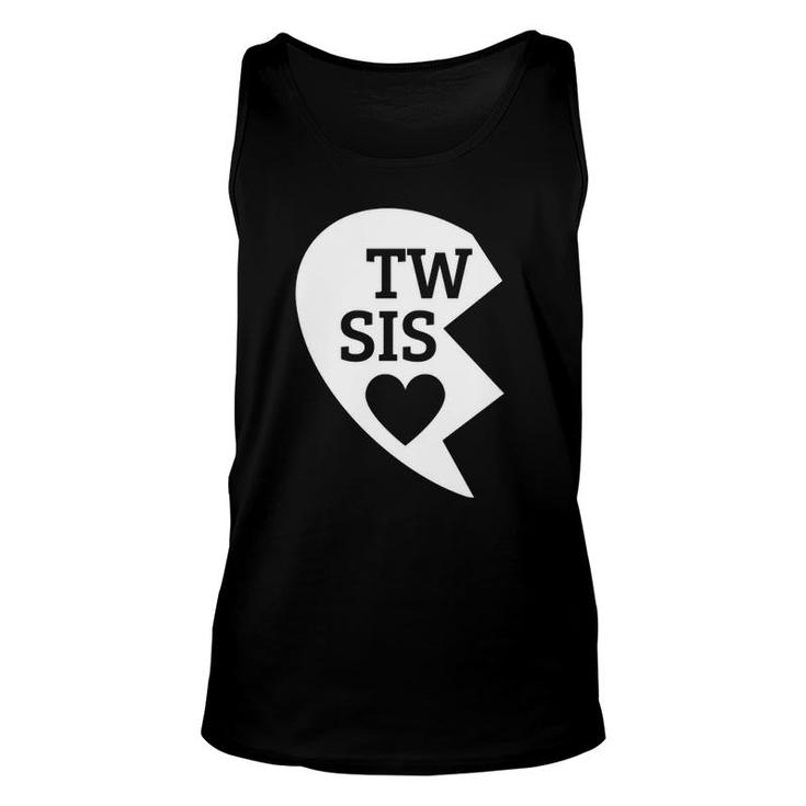 Twin Sisters Heart Matching  Set 1 Of 2 Ver2 Unisex Tank Top