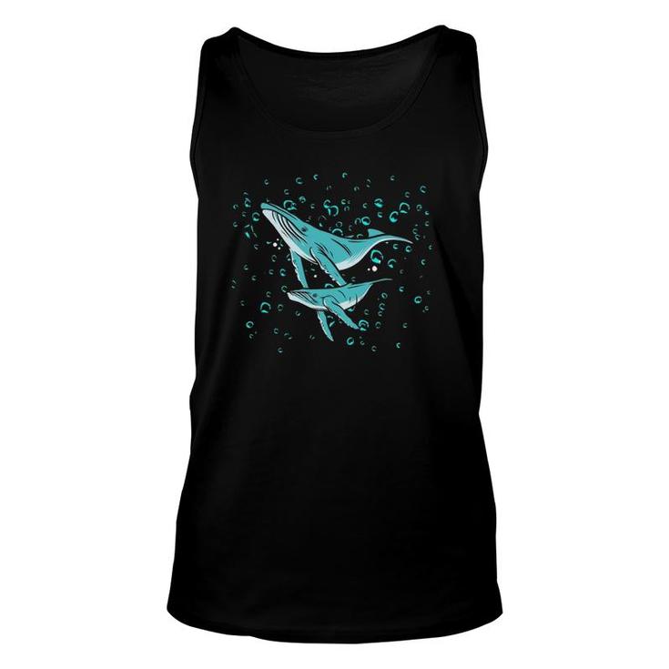 Two Humpback Whales In The Ocean Beautiful Marine Animal And Tank Top