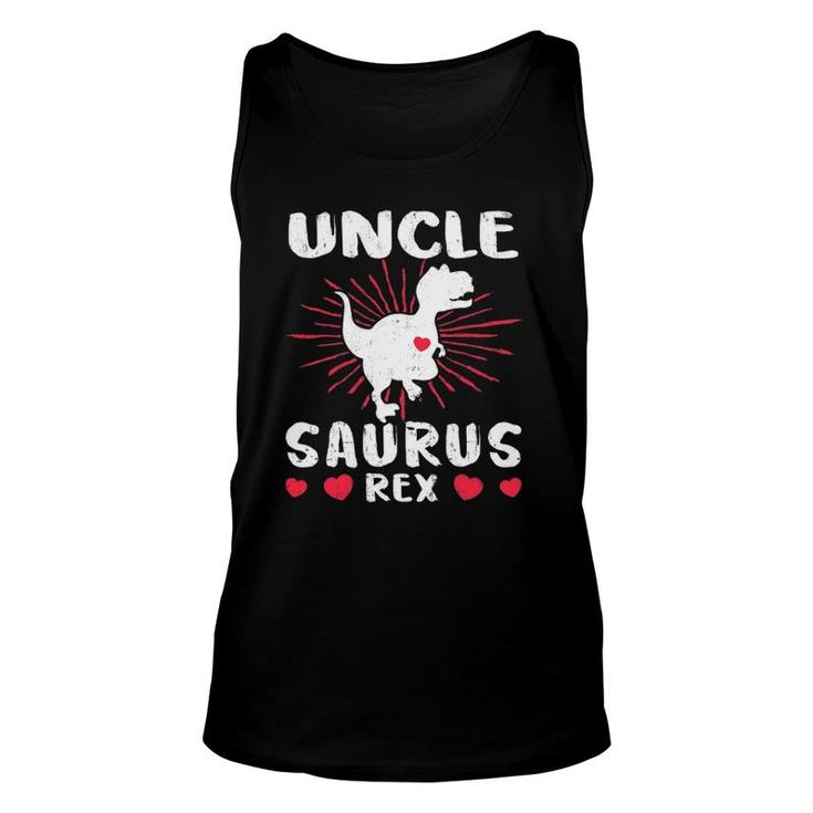 Unclesaurus Uncle Saurus Rex Dinosaur Heart Love Unisex Tank Top