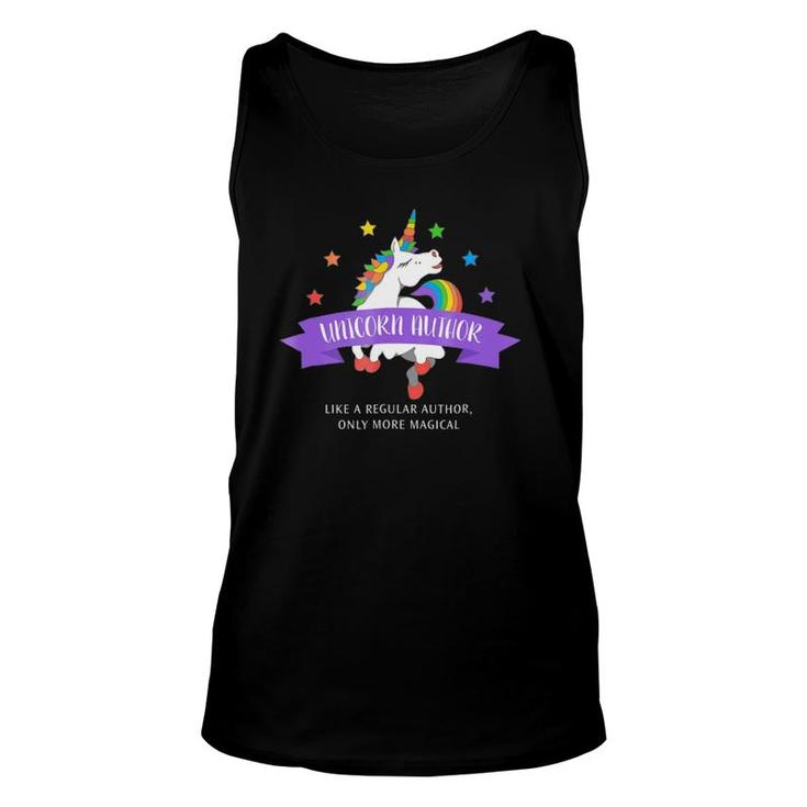 Unicorn Author  Funny Cute Magical Gift Unisex Tank Top
