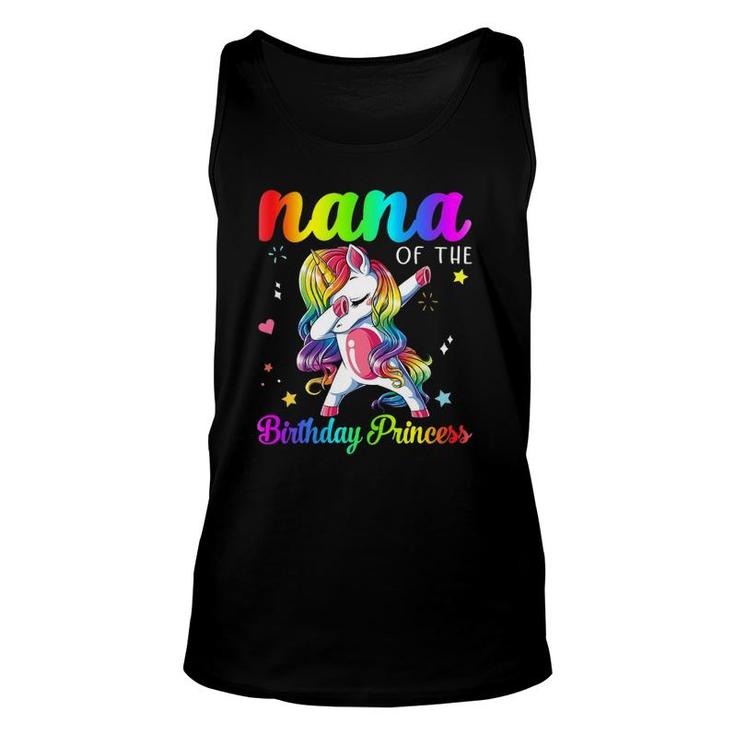 Unicorn Dabbing Nana Of The Birthday Princess Unisex Tank Top