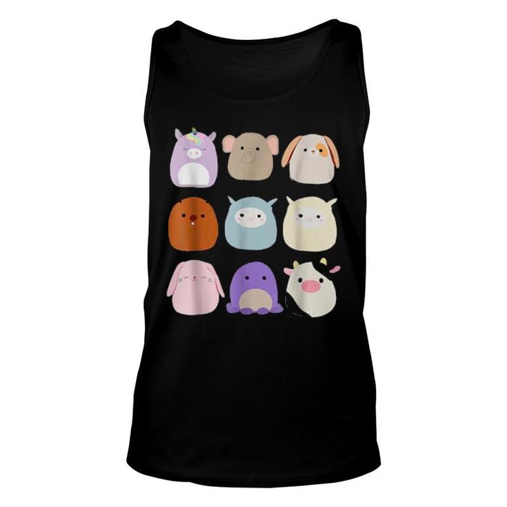 Unicorn Set Card Squishmallow Unisex Tank Top