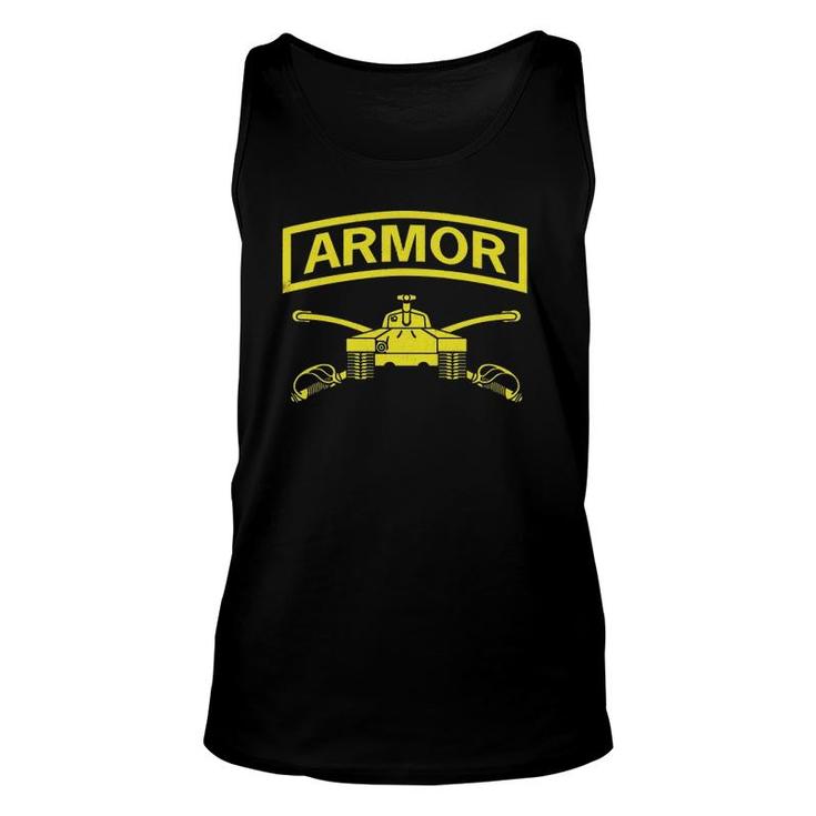 Us Army Armor Tab Design With Insignia For 19Kilo Tanker  Unisex Tank Top