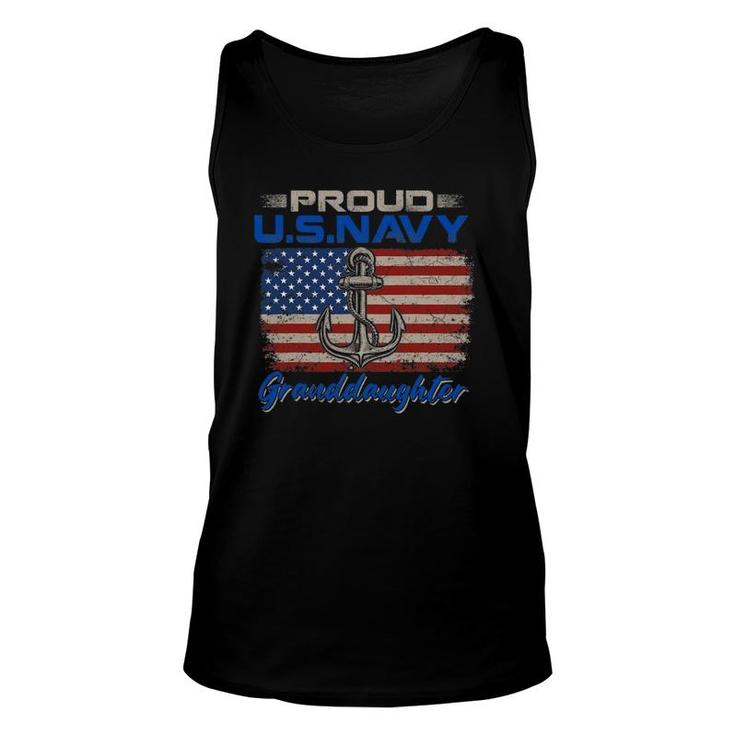 Us Navy Proud Granddaughter - Proud Us Navy Granddaughter Unisex Tank Top