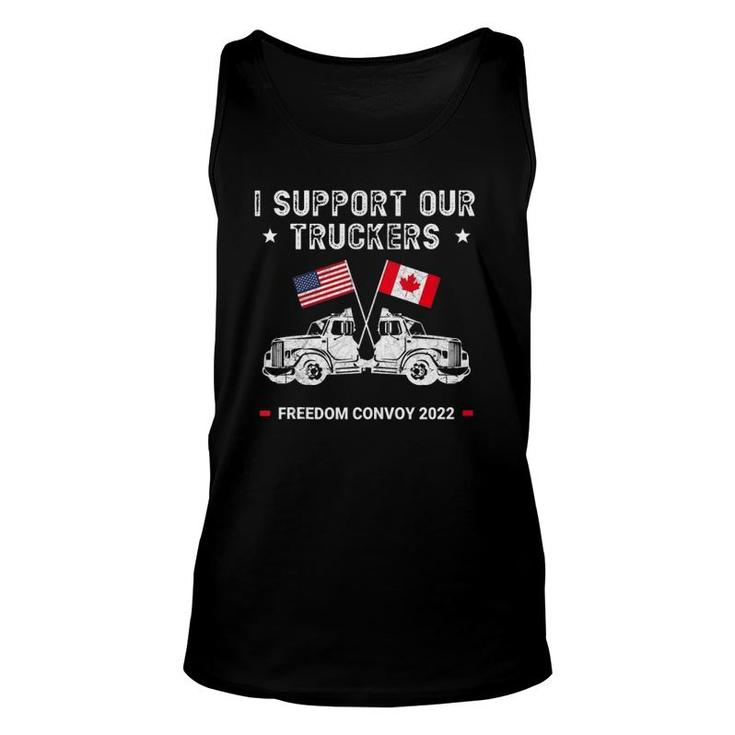 Usa And Canada Support Our Truckers  Unisex Tank Top