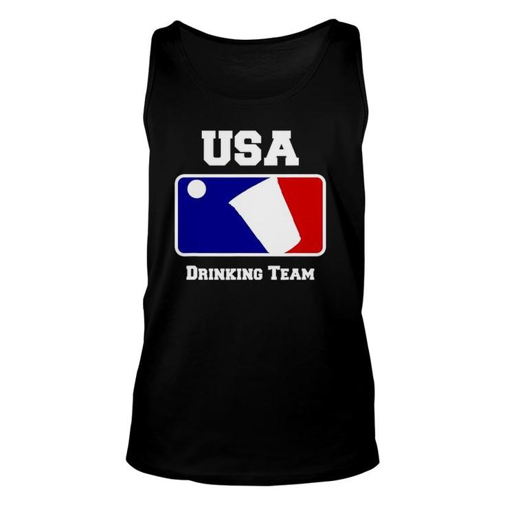 Usa Drinking Team Funny Party Beer Pong Game Unisex Tank Top