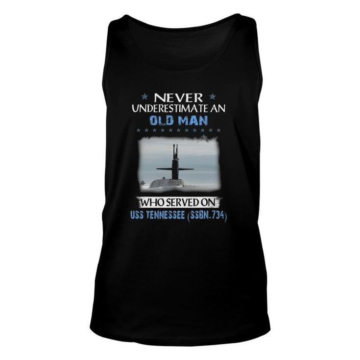 Uss Tennessee Ssbn-734 Submarine Veterans Day Father Day Unisex Tank Top