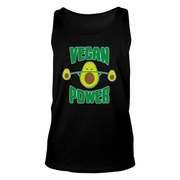 Vegan Power Avocado Funny S Workout Vegetarian Avocados Unisex Tank Top