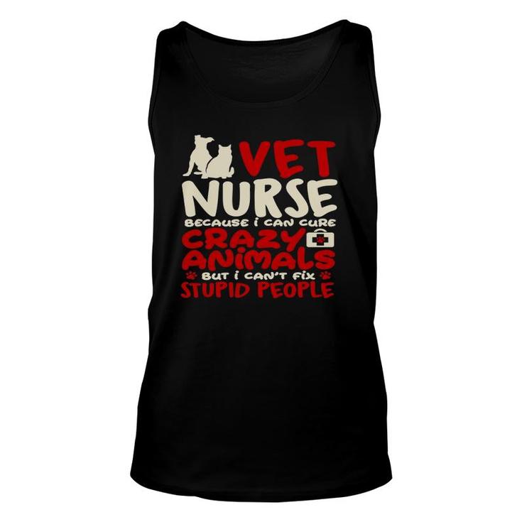 Vet Nurse Funny Nursing Careers Cute Pet Animal Nurse Gifts Unisex Tank Top