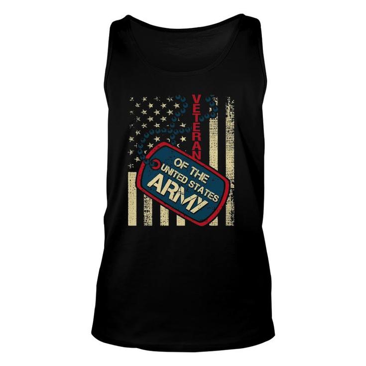 Veteran Of The United States Army - Patriotic American Flag Unisex Tank Top
