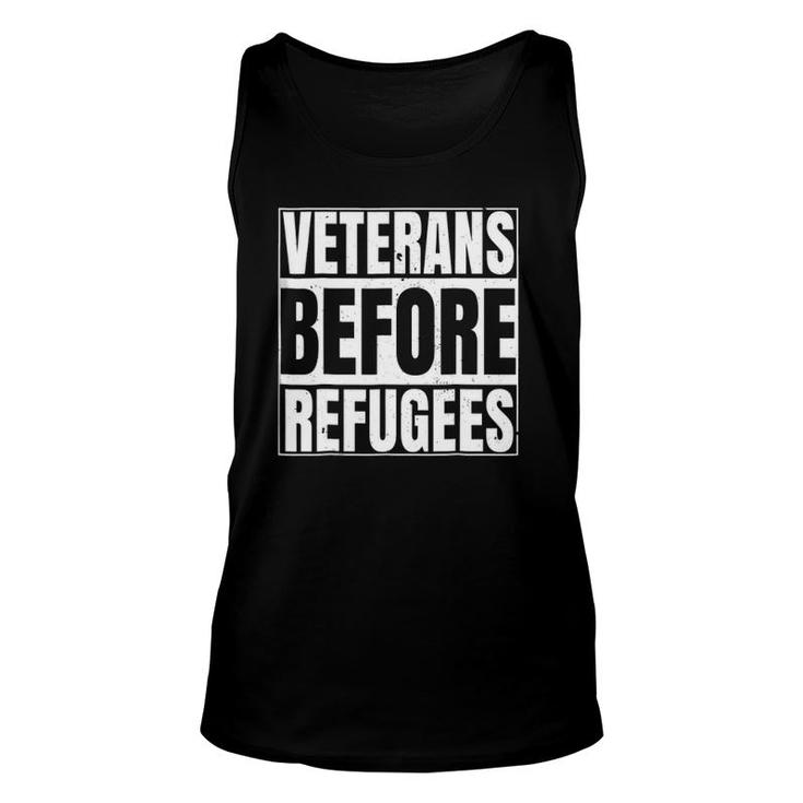 Veterans Before Refugees Support Unisex Tank Top