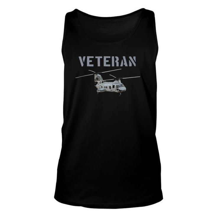 Veterans Ch-46 Sea Knight Helicopter Unisex Tank Top