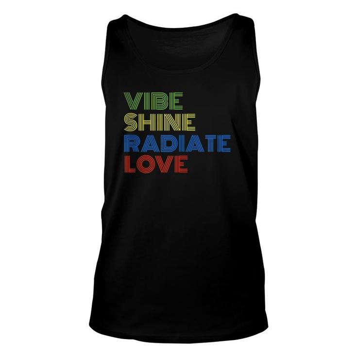 Vibe Shine Radiate Love  Unisex Tank Top