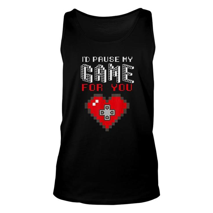 Video Game Gaming Valentines Day Gamer Unisex Tank Top