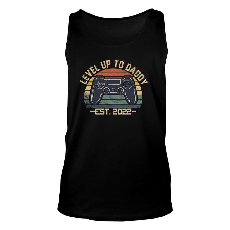 Video Game Level Up To Daddy 2022  New Dad Father's Day Unisex Tank Top