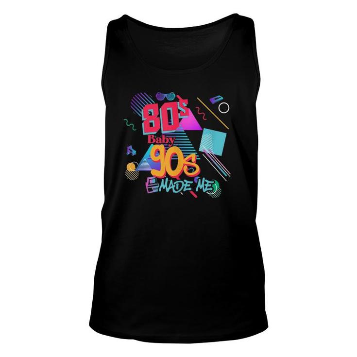 Vintage 80S Baby 90S Made Me Retro Memphis Graphic Throwback Tank Top