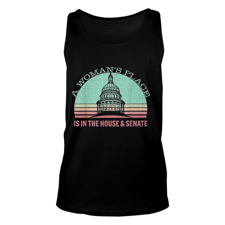 Vintage A Womans Place Is In The House And Senate Unisex Tank Top