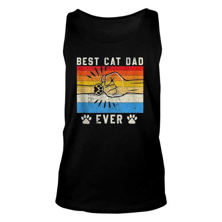 Vintage Best Cat Dad Ever Cat Dad Father Day Gift  Unisex Tank Top