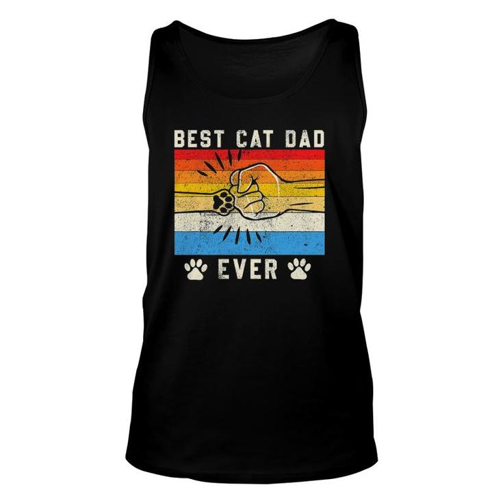 Vintage Best Cat Dad Ever Cat Dad Father's Day Gift Unisex Tank Top