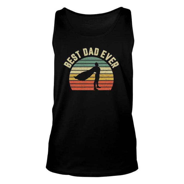 Vintage Best Dad Ever  Superhero Fun Father's Day Unisex Tank Top