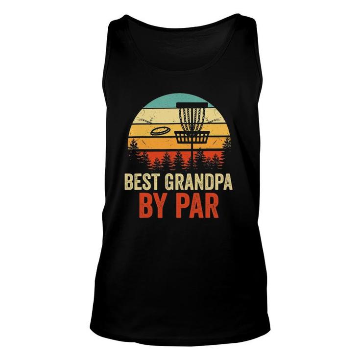 Mens Vintage Best Grandpa By Par Disc Golf Men Fathers Day Tank Top