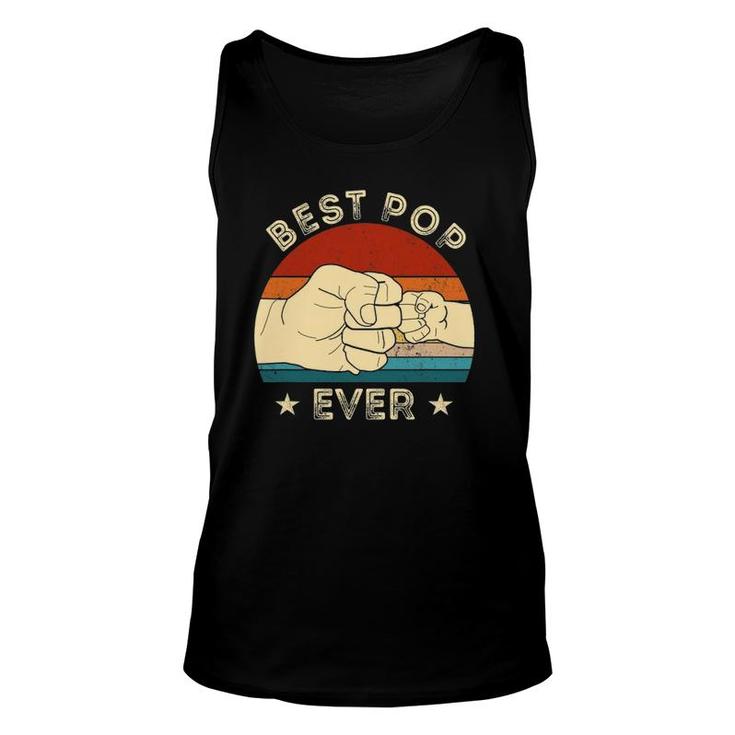 Vintage Best Pop Ever Fist Bump Father's Day Gifts Grandpa Unisex Tank Top