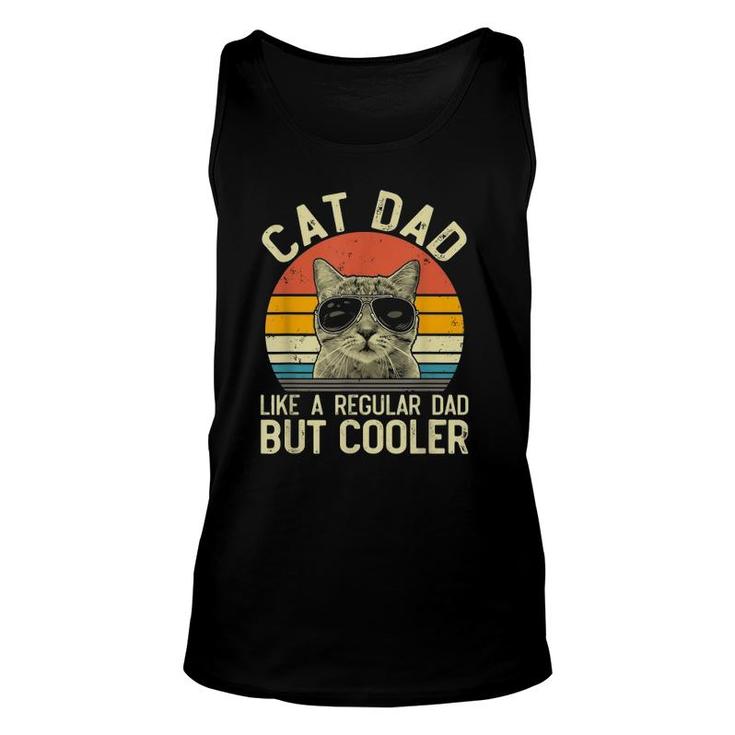 Mens Vintage Cat Dad Regular Dad Proud Daddy Meowica Fathers Day Tank Top