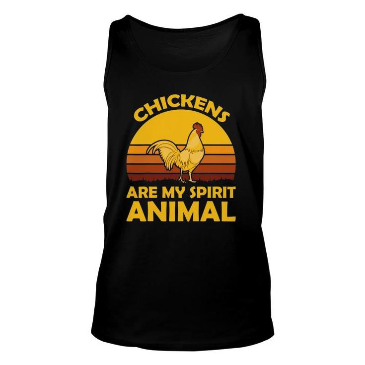 Vintage Chickens Are My Spirit Animal Unisex Tank Top