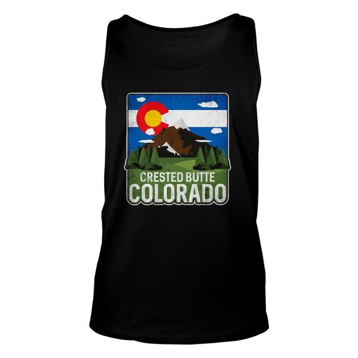 Vintage Crested Butte Colorado Rocky Mountains Unisex Tank Top