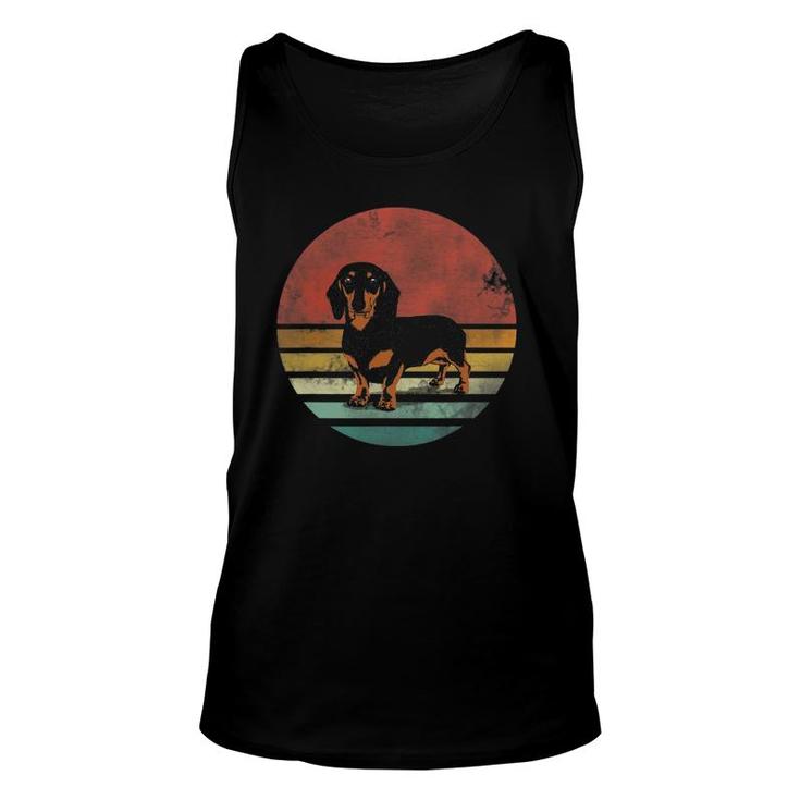 Vintage Dachshund Dog For Dog Lover Mom And Dad Unisex Tank Top