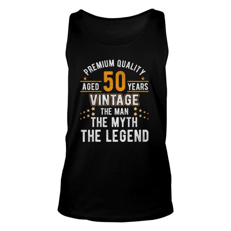 Vintage Dude 50Th The Man Myth Legend  50 Years Old D1 Ver2 Unisex Tank Top