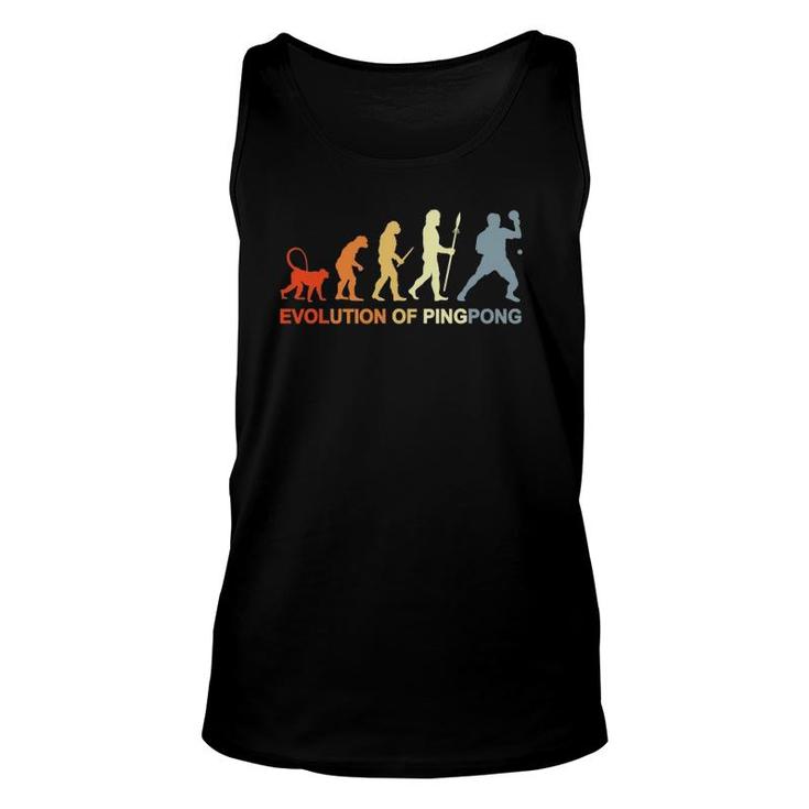 Vintage Evolution Of Ping Pong Table Tennis Unisex Tank Top