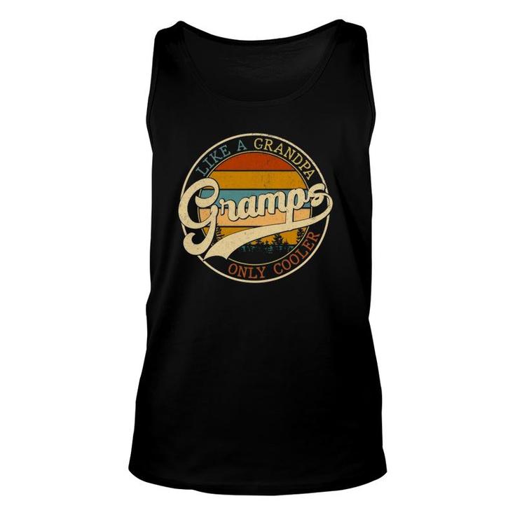 Vintage Gramps Like A Grandpa Only Cooler For Father Day Unisex Tank Top