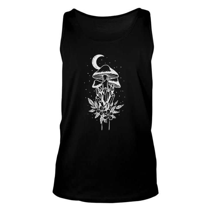Womens Vintage Hippie Crystals And Mushrooms Witchy Plant Goth Punk Tank Top