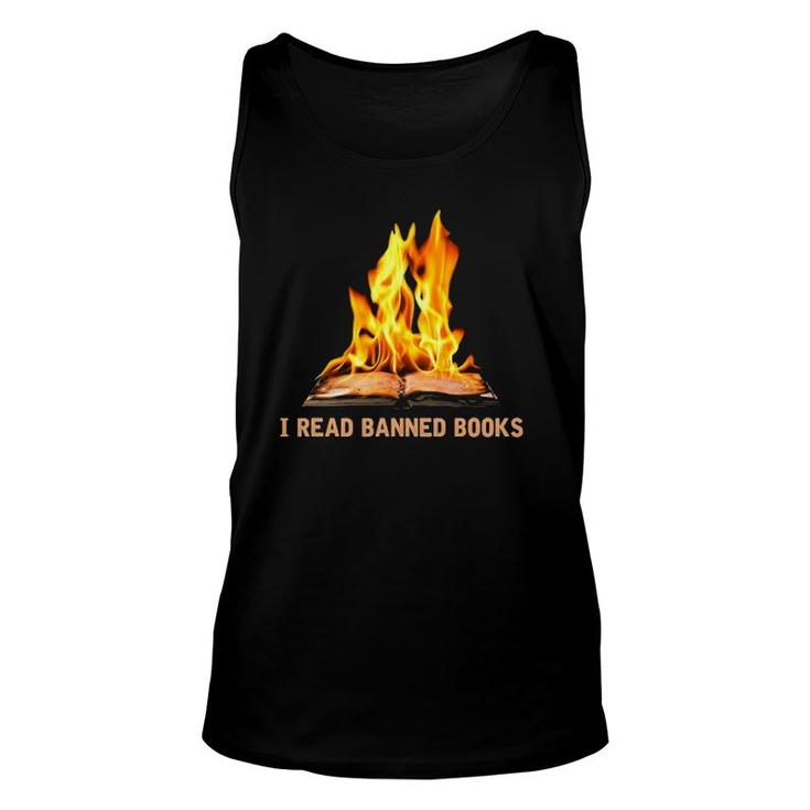 Vintage I Read Banned Books Funny Book Lovers Men And Women Unisex Tank Top