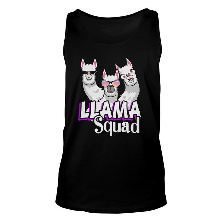 Vintage Llama Squad Retro 80S Style Llama Animal Lover Cute Unisex Tank Top