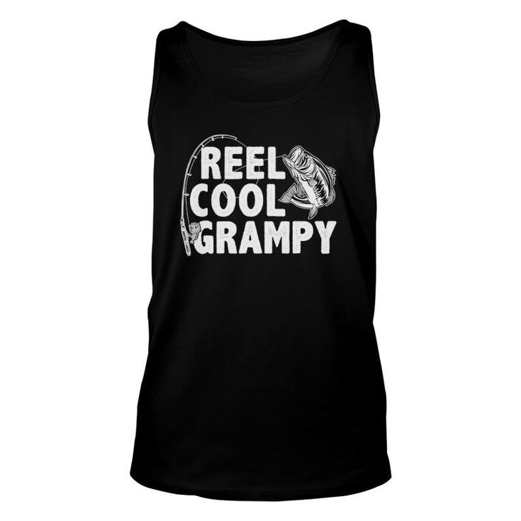 Vintage Reel Cool Grampy Loves Fishing Gift Father's Day Unisex Tank Top