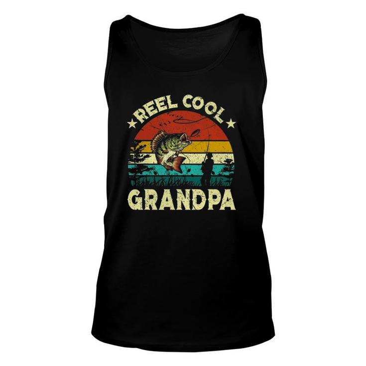 Vintage Reel Cool Grandpa Fish Fishing Father's Day Unisex Tank Top