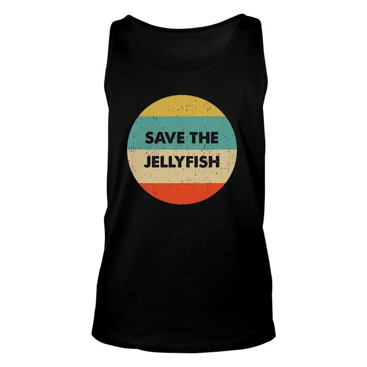 Vintage Retro Save The Jellyfish Unisex Tank Top