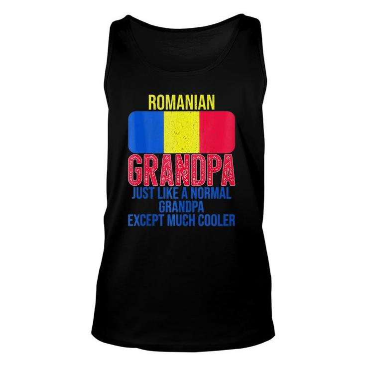 Mens Vintage Romanian Grandpa Romania Flag For Father's Day Tank Top