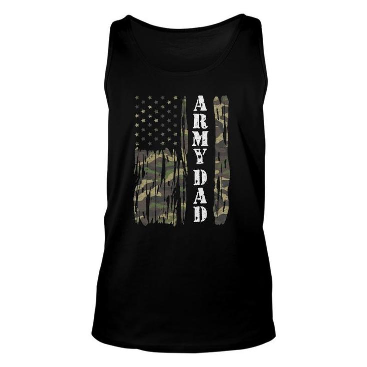 Mens Vintage Us Flag Army Dad Veteran Father Father's Day Tank Top
