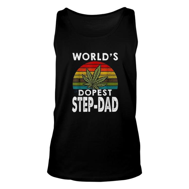 Vintage Worlds Dopest StepDad Weed  Unisex Tank Top