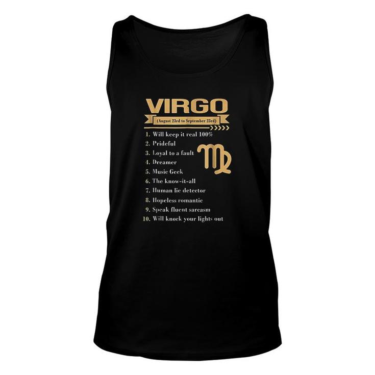 Virgo Queens Virgo Kings Virgo Unisex Tank Top