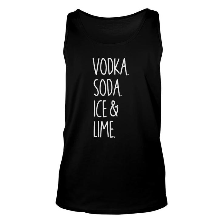 Vodka Soda & Lime  Unisex Tank Top
