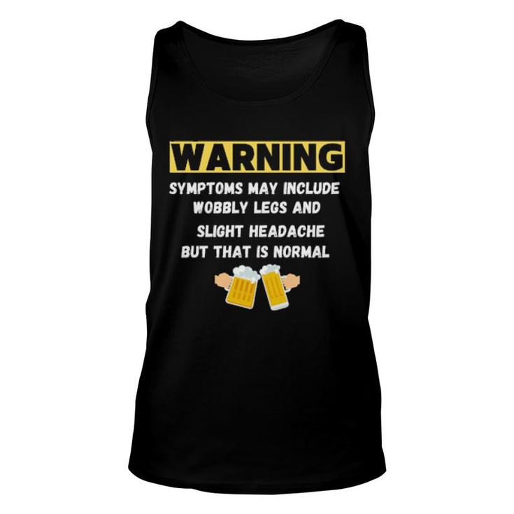 Warning Symptoms Unisex Tank Top