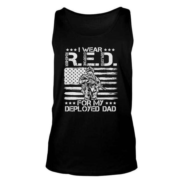 I Wear Red For My Dad Remember Everyone Deployed Usa Premium Tank Top