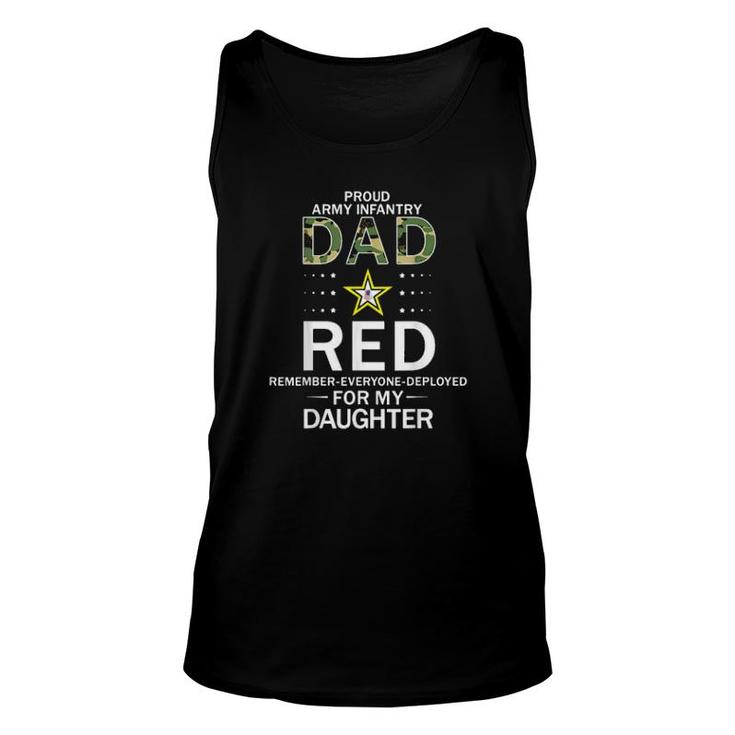 Mens Wear Red Red Friday For My Daughterproud Army Infantry Dad Tank Top