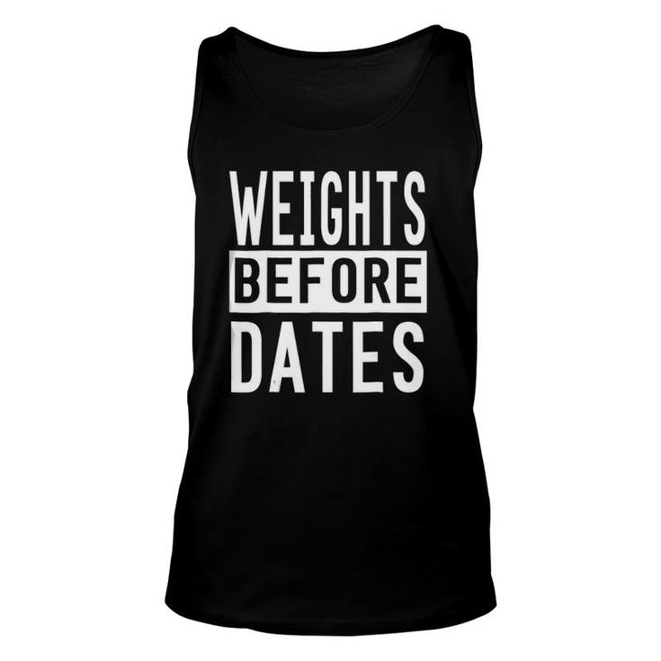 Weights Before Dates - Cool Gym Unisex Tank Top