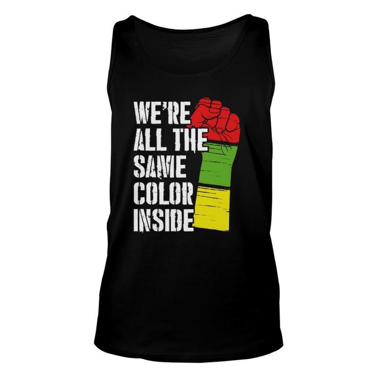 We're All The Same Color Inside Equality Activist Apparel  Unisex Tank Top